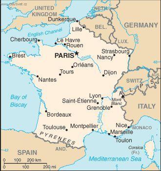 Foto: Francie-politick� mapa
