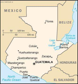 Foto: Guatemala-politick� mapa