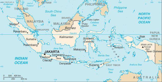Foto: Indon�sie-politick� mapa