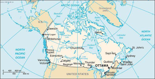 Foto: Kanada-politick� mapa