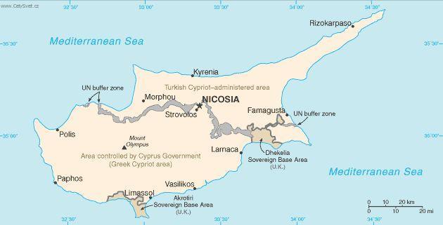 Foto: Kypr-politick� mapa