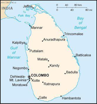 Foto: Sr� Lanka-politick� mapa