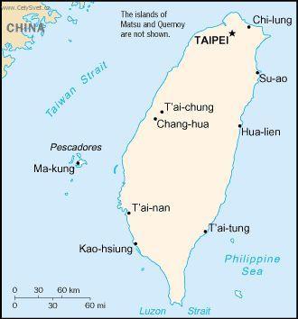 Foto: Tchaj-wan-politick� mapa